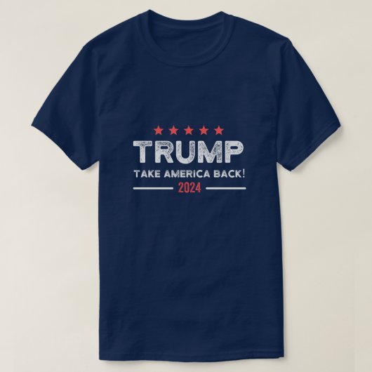 Trump 2024 nimmt Amerika zurück T-Shirt (Design vorne)