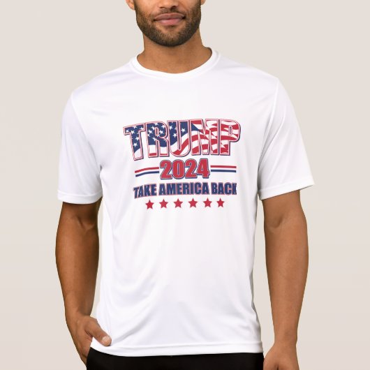 Trump 2024 nimmt Amerika zurück T-Shirt (Vorderseite)