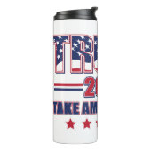 Trump 2024 nimmt Amerika zurück Thermosbecher (Nach links gedreht)