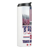 Trump 2024 nimmt Amerika zurück Thermosbecher (Nach links gedreht)