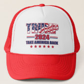 Trump 2024 nimmt Amerika zurück Truckerkappe (Vorderseite)