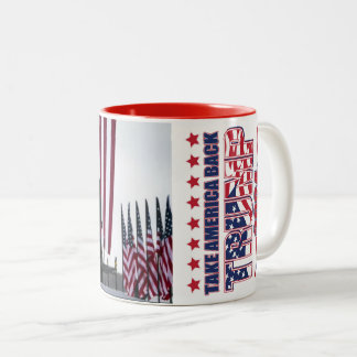 Trump 2024 nimmt Amerika zurück Zweifarbige Tasse