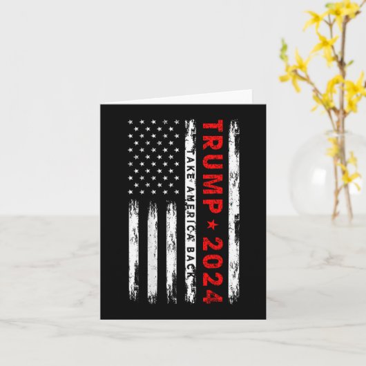 Trump 2024 nimmt die amerikanischen Wahlen zurück  Karte (Gelbe Blume)