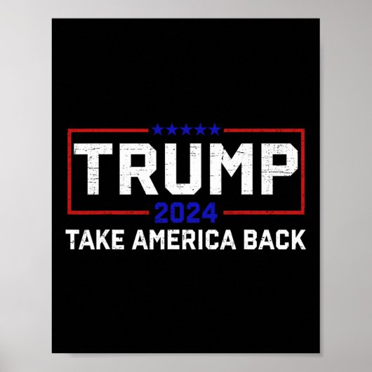 Trump 2024 nimmt die Wahlen in Amerika zurück - di Poster (Vorne)