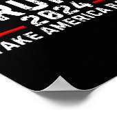 Trump 2024 nimmt die Wahlen in Amerika zurück - di Poster (Ecke)