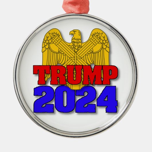 Trump 2024 ornament aus metall (Vorne)
