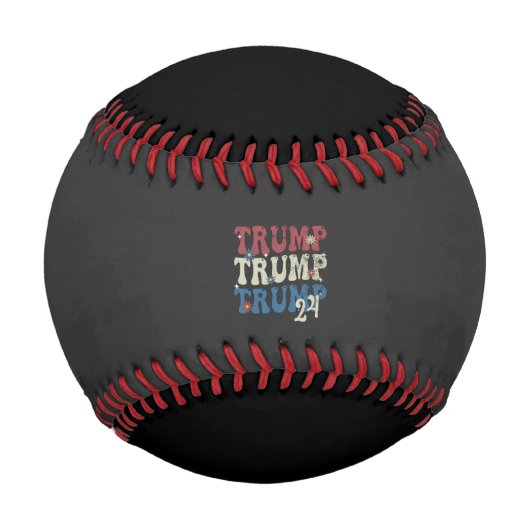Trump 2024 Patriotische amerikanische Fahne 4. Jul Baseball (Vorderseite)