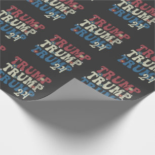 Trump 2024 Patriotische amerikanische Flagge 4. Ju Geschenkpapier