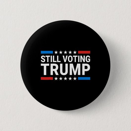 Trump 2024: Patriotische amerikanische Flagge Männ Button (Vorderseite)