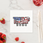 Trump 2024 - Patriotische Blockbriefe Serviette (Beispiel)