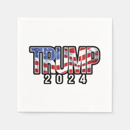Trump 2024 - Patriotische Blockbriefe Serviette