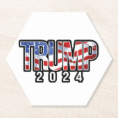 Trump 2024 - Patriotische Blockbriefe Untersetzer (Vorderseite)