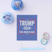 Trump 2024 Patriotischer republikanischer Präsiden Flyer (Einzeln)