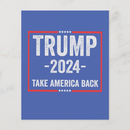 Trump 2024 Patriotischer republikanischer Präsiden Flyer (Vorne)