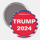 TRUMP 2024 Patriotisches Magnet (Vorderseite/Rückseite)