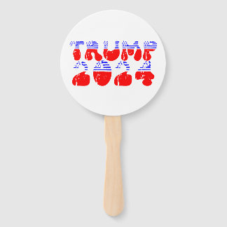 Trump 2024 Patriotisches Retro-Groovy-Wahlkampfpla Fächer