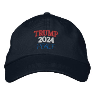 TRUMP 2024 PEACE Alternative Apparel Adjustable Bestickte Baseballkappe