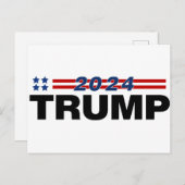 Trump 2024 postkarte (Vorne/Hinten)