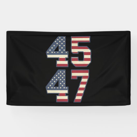 Trump 2024 Präsident 45 47 Amerika Vintag Banner (Horizontal)