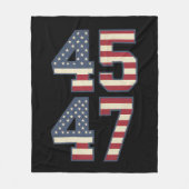 Trump 2024 Präsident 45 47 Amerika Vintag Fleecedecke (Vorderseite)