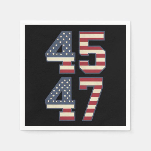 Trump 2024 Präsident 45 47 Amerika Vintag Serviette (Vorderseite)