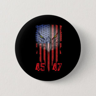 Trump 2024 Präsident 45 und 47 amerikanische Flagg Button
