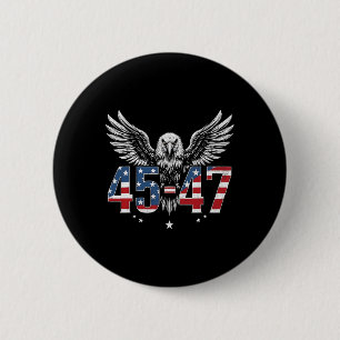 Trump 2024 Präsident 45 und 47 amerikanische Flagg Button