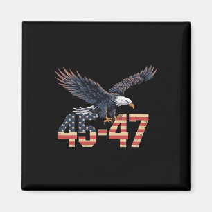 Trump 2024 Präsident 45 und 47 amerikanische Flagg Magnet