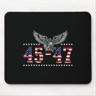 Trump 2024 Präsident 45 Und 47 Amerikanische Flagg Mousepad