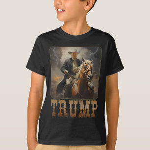 Trump 2024 Präsident Cowboy Riding Horse Western U T-Shirt