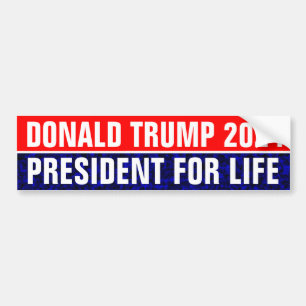 Trump 2024 Präsident für Leben Autoaufkleber