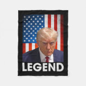 Trump 2024 Präsident Legend American Flag Fleecedecke (Vorderseite)