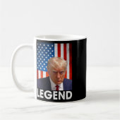 Trump 2024 Präsident Legend American Flag Kaffeetasse (Links)