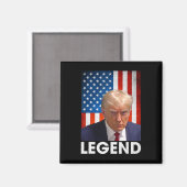 Trump 2024 Präsident Legend American Flag Magnet (Vorderseite/Rückseite)