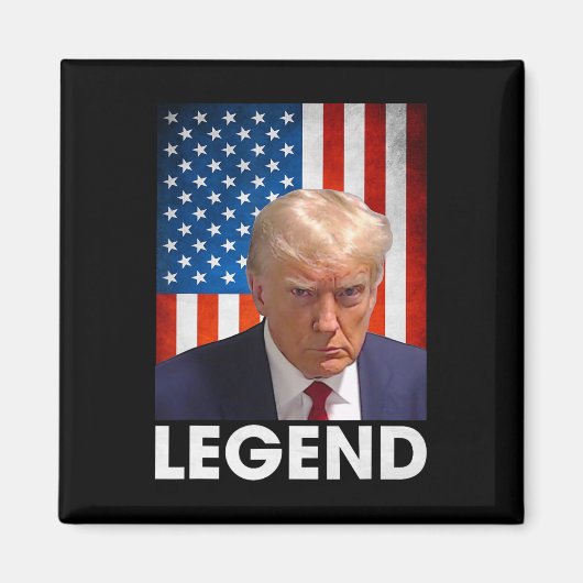 Trump 2024 Präsident Legend American Flag Magnet (Vorne)
