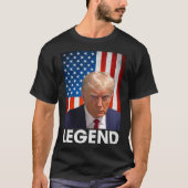 Trump 2024 Präsident Legend American Flag T-Shirt (Vorderseite)