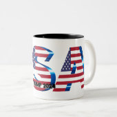 Trump 2024 Präsidentschaftskaffee-Tasse Zweifarbige Tasse (VorderseiteRechts)