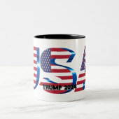 Trump 2024 Präsidentschaftskaffee-Tasse Zweifarbige Tasse (Mittel)
