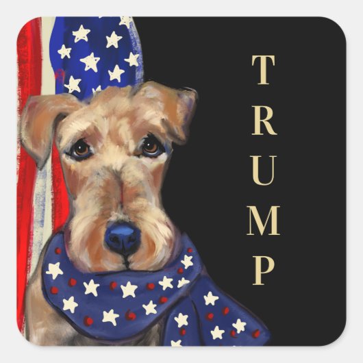 TRUMP 2024 QUADRATISCHER AUFKLEBER (Vorderseite)