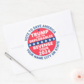 Trump 2024 Rache Tour deplorables Political Runder Aufkleber (Umschlag)