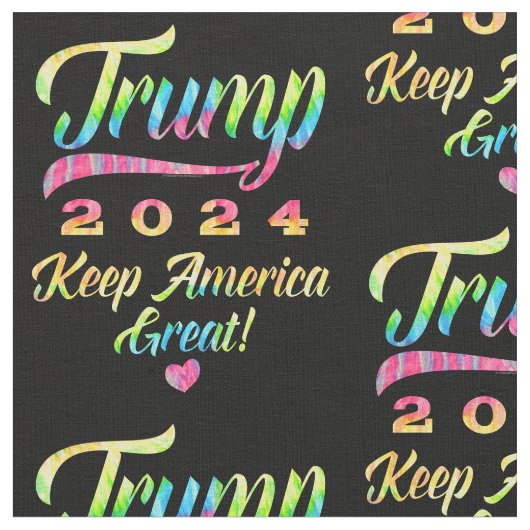 Trump 2024 Rainbow-Gefärbte Krawatte Behalte Ameri Stoff (Nahaufnahme)
