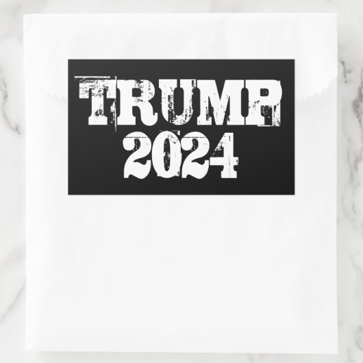 Trump 2024 rechteckiger aufkleber (Tasche)