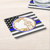 TRUMP 2024 RECHTECKIGER PAPPUNTERSETZER (angewinkelt)