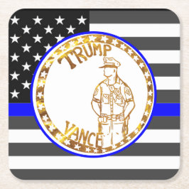 TRUMP 2024 RECHTECKIGER PAPPUNTERSETZER