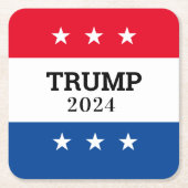 Trump 2024 rechteckiger pappuntersetzer (Vorderseite)