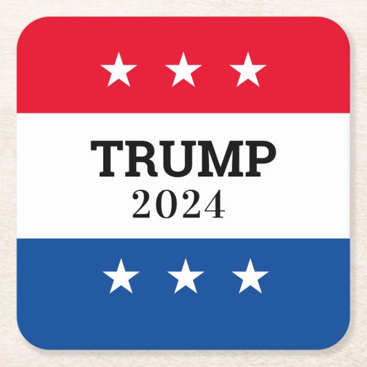 Trump 2024 rechteckiger pappuntersetzer (Vorderseite)