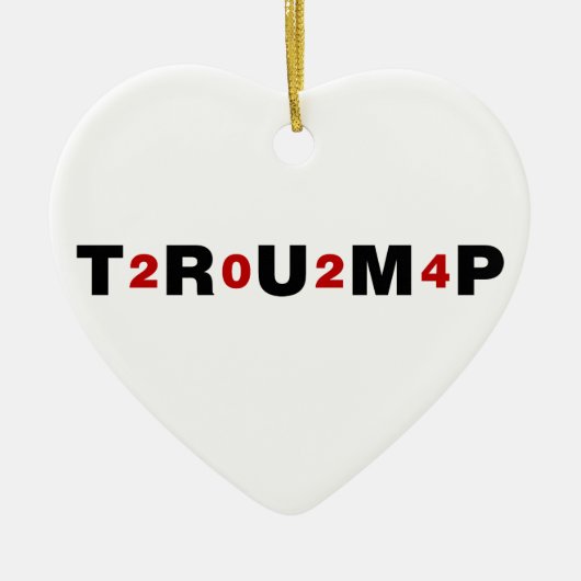 Trump 2024 Red Keramik Ornament (Vorne)