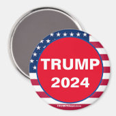TRUMP 2024 Red Patriotic Magnet (Vorderseite/Rückseite)