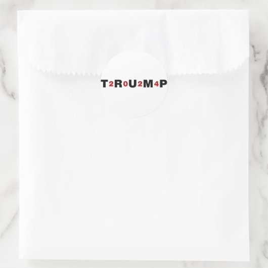 Trump 2024 Red Runder Aufkleber (Tasche)