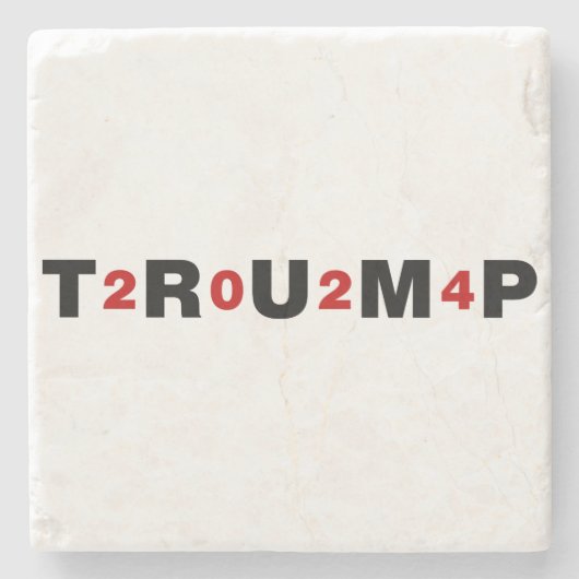 Trump 2024 Red Steinuntersetzer (Vorderseite)